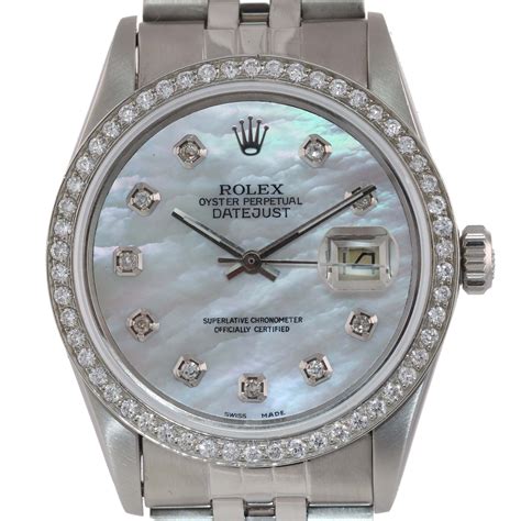 rolex with dimonds on face|Rolex with diamond bezel.